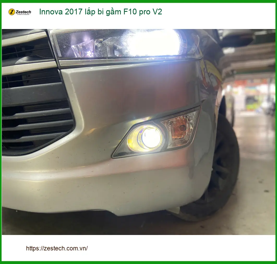 Anh Quang độ bi gầm F10 pro V2 Innova 2017 tại Quận 3 giúp tăng sáng hiệu quả. ảnh thực tế 2
