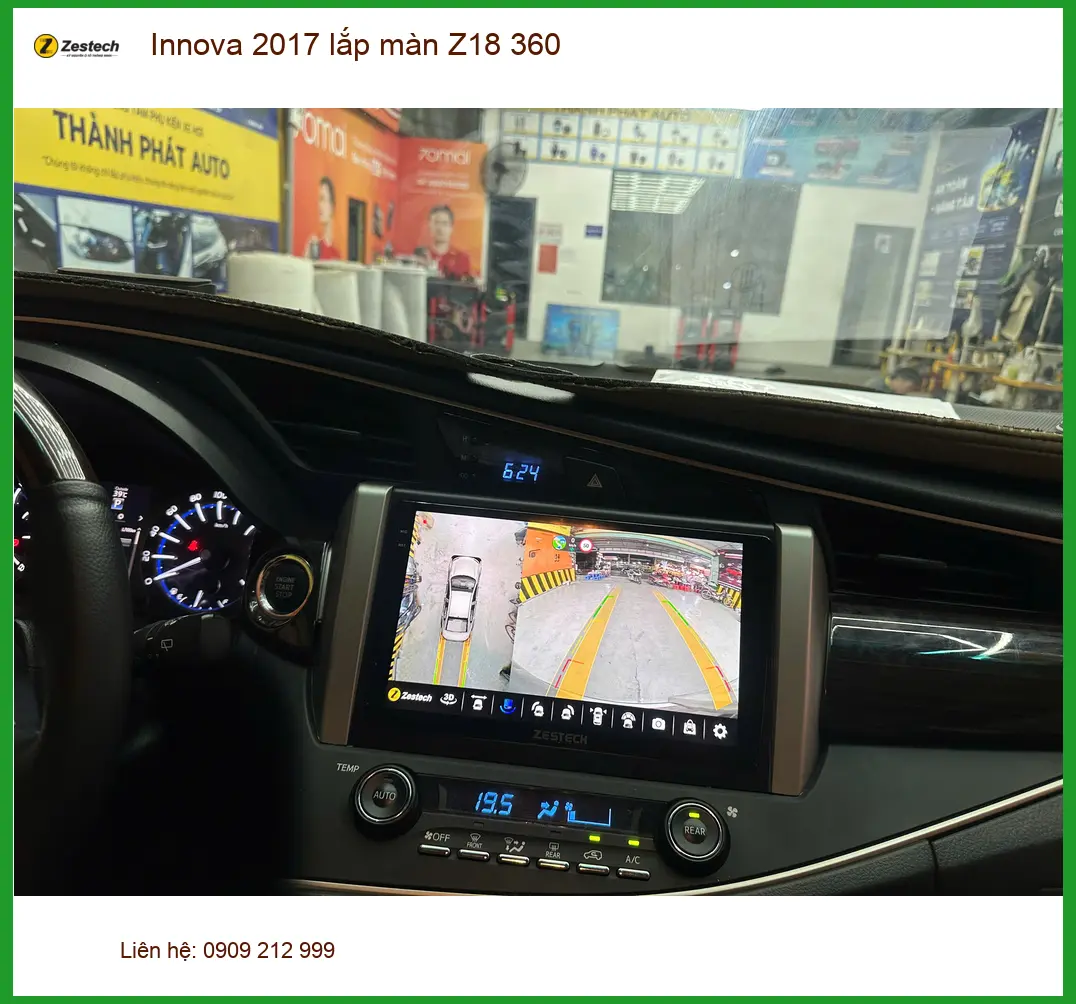 Anh Kiên lắp màn Z18 360 cho Innova 2017 tại Nhà Bè để an tâm lái xe ảnh thực tế 3