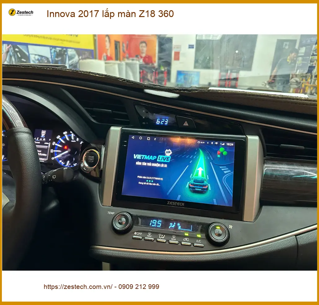 Anh Minh lắp màn Z18 360 cho Innova 2017 tại Hóc Môn vì muốn góc nhìn toàn cảnh ảnh thực tế 2