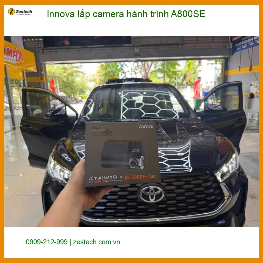 Anh Trung lắp camera hành trình A800SE cho Innova Quận 2 để an tâm lái xe ảnh thực tế 3