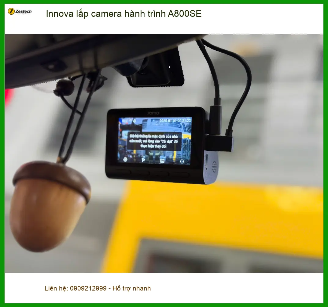 Anh Trung lắp camera hành trình A800SE cho Innova Quận 2 để an tâm lái xe ảnh thực tế 5