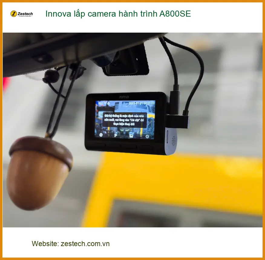 Anh Quang lắp camera hành trình A800SE cho Innova tại Thủ Đức để ghi lại hành trình rõ nét hơn ảnh thực tế 2