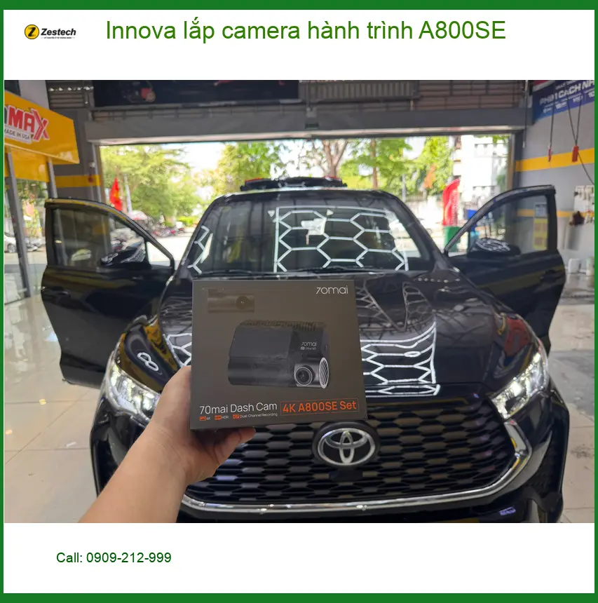 Anh Quang lắp camera hành trình A800SE cho Innova tại Thủ Đức để ghi lại hành trình rõ nét hơn ảnh thực tế 3