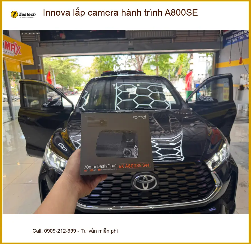 Anh Dũng lắp camera hành trình A800SE cho Innova tại Quận 12 ảnh thực tế 2