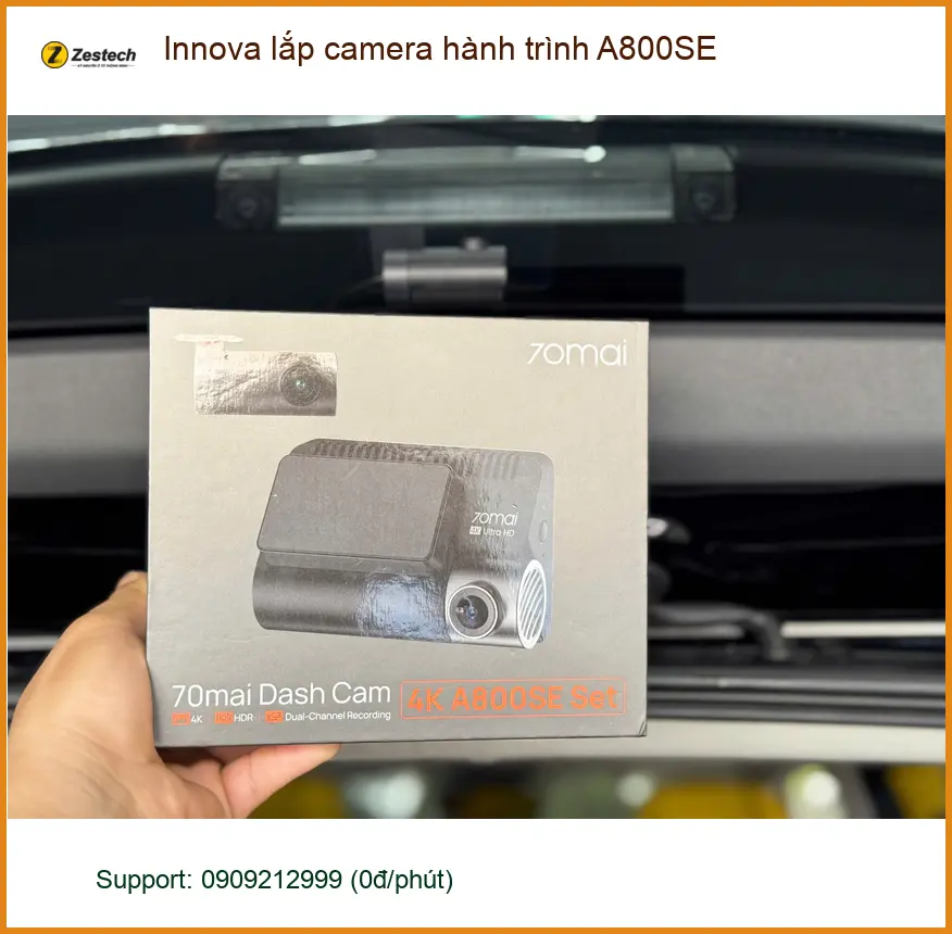 Anh Dũng lắp camera hành trình A800SE cho Innova tại Quận 12 ảnh thực tế 3
