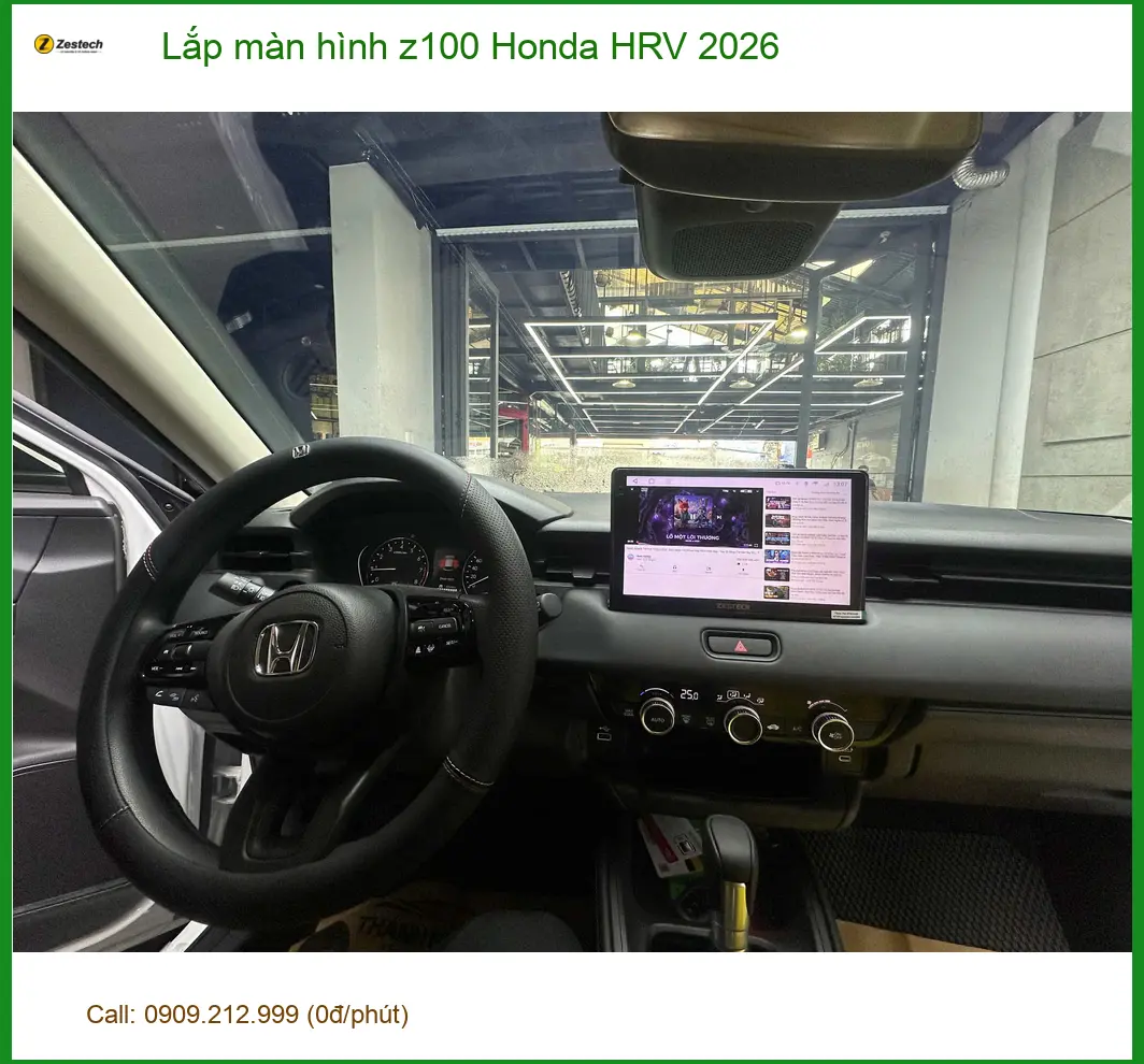 Anh Duy lắp màn hình Z100 Honda HRV 2026 tại Quận 12, nâng cấp tiện ích giải trí ảnh thực tế 3