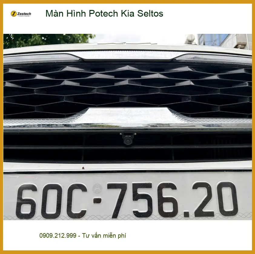 Anh Cường lắp Màn Hình Potech Kia Seltos tại Thủ Đức do màn zin cũ hay đơ