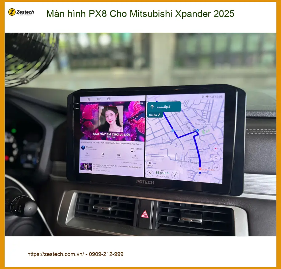Anh Thanh lắp Màn hình PX8 cho Mitsubishi Xpander 2025 Quận 9
