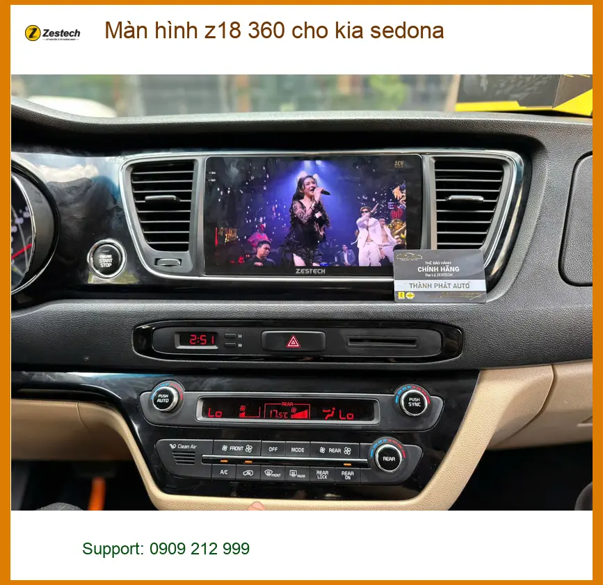 Anh Huy lắp màn hình Android Z18 360 cho Kia Sedona tại Quận 9 để lái xe an toàn hơn