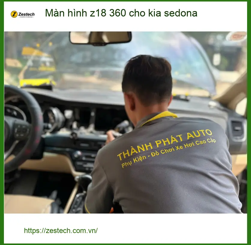 Anh Huy lắp màn hình Android Z18 360 cho Kia Sedona tại Quận 9 để lái xe an toàn hơn ảnh thực tế 4