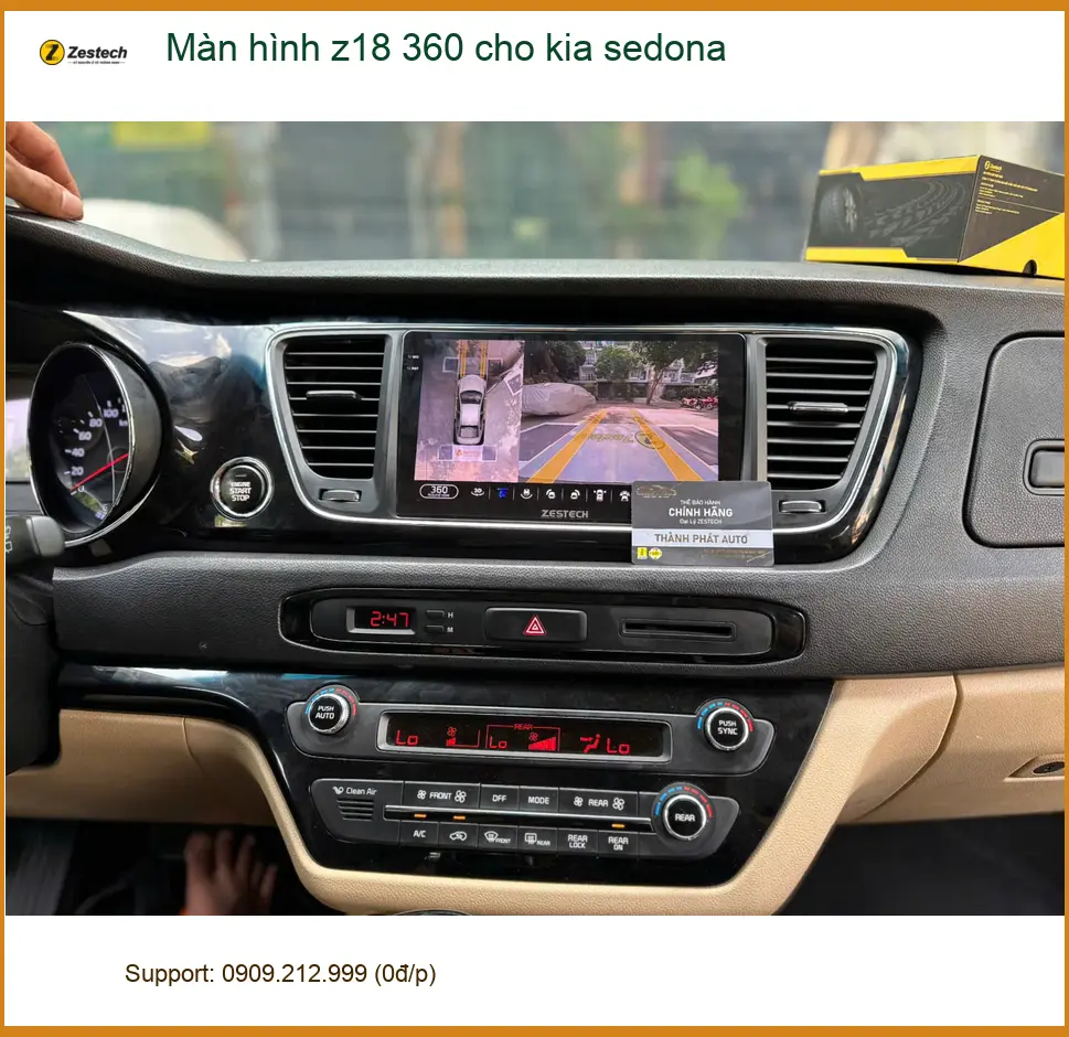 Anh Huy lắp màn hình Android Z18 360 cho Kia Sedona tại Quận 9 để lái xe an toàn hơn ảnh thực tế 5