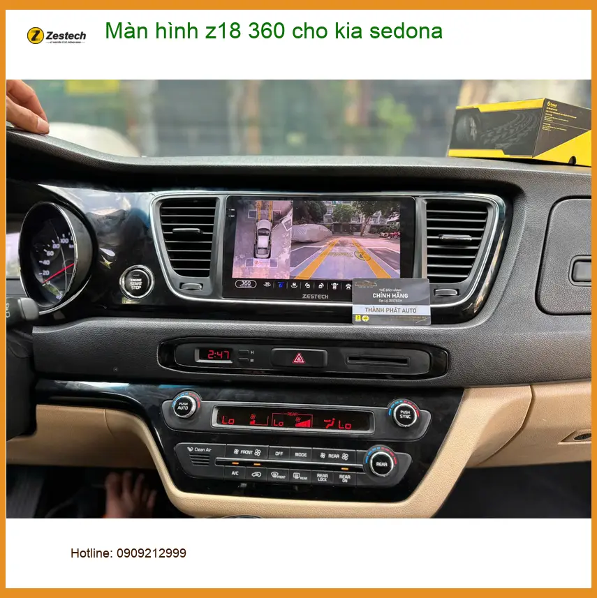 Anh Cường lắp Màn hình Z18 360 cho Kia Sedona tại Hóc Môn để lái an toàn hơn ảnh thực tế 2