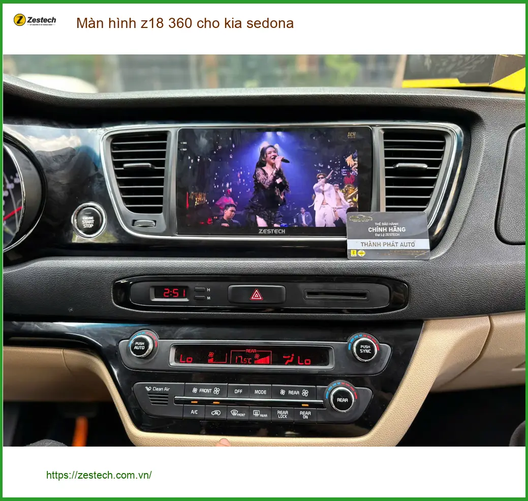 Anh Khang lắp Màn hình Z18 360 cho Kia Sedona tại Quận 12 để lái xe an toàn hơn ảnh thực tế 2