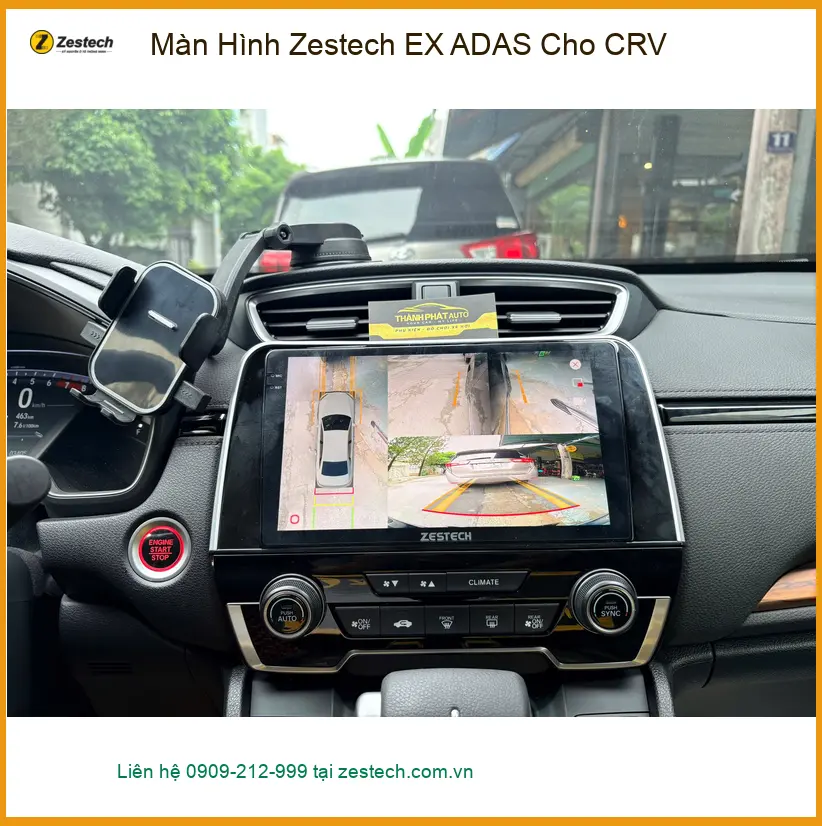 Anh Trường nâng cấp Màn Hình Zestech EX ADAS cho CRV tại Quận 2