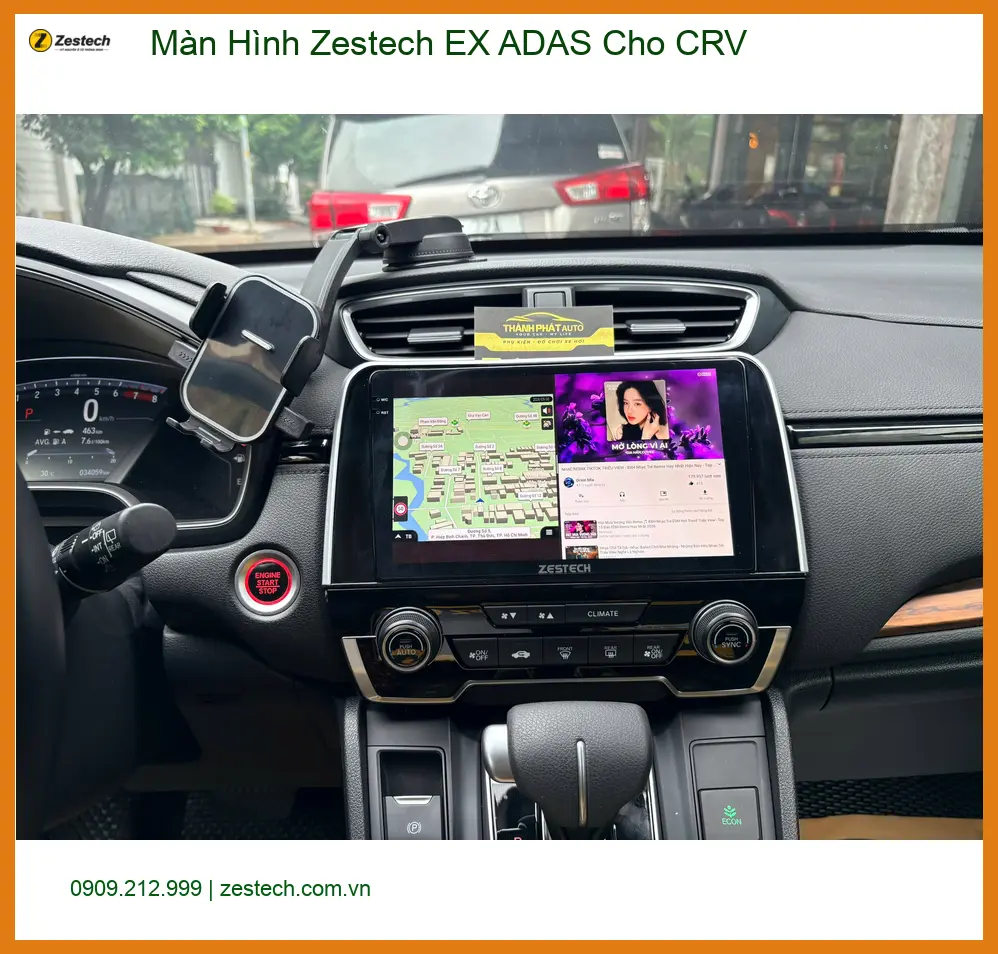 Anh Minh lắp Màn Hình Zestech EX ADAS cho CRV tại Thủ Đức, nâng tầm an toàn ảnh thực tế 3