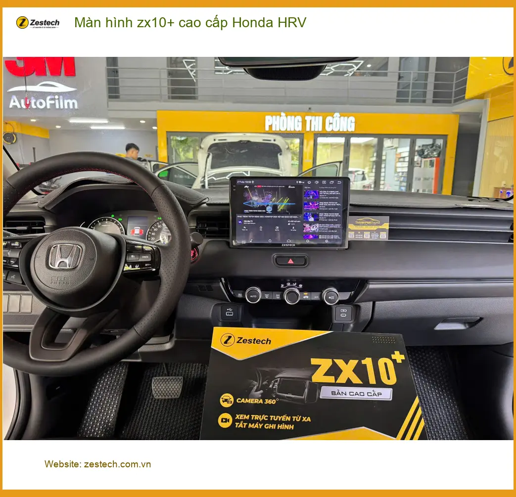 Chị Thảo nâng cấp màn hình zx10+ cao cấp Honda HRV Quận 9 vì màn hình cũ chậm ảnh thực tế 2