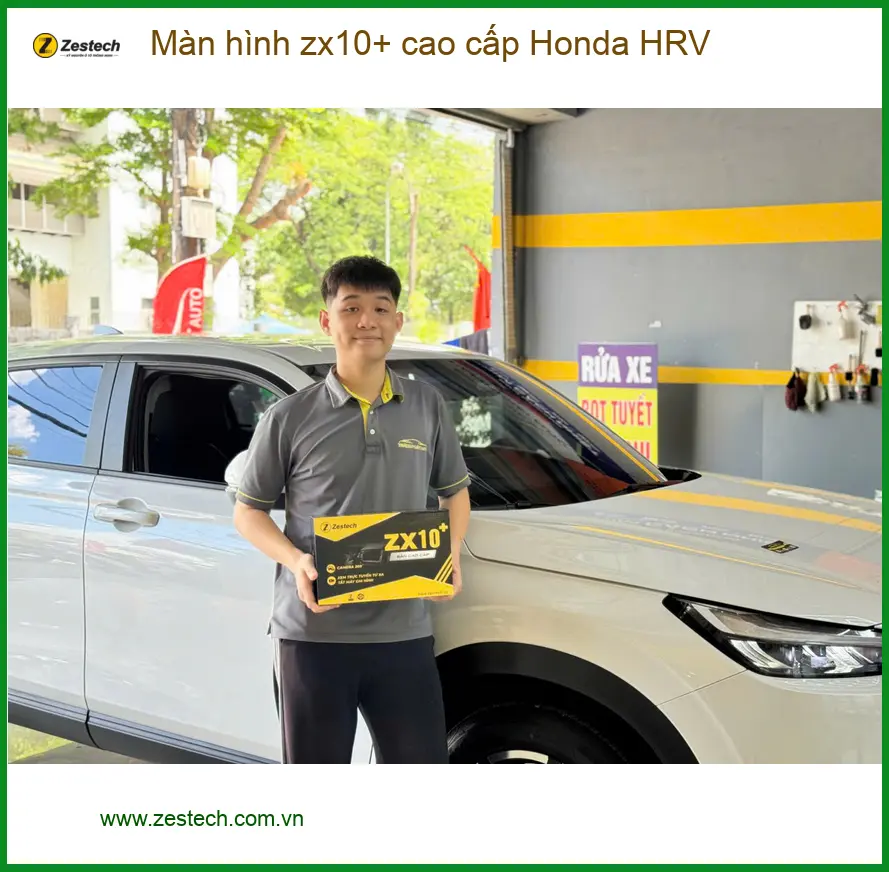 Chị Thảo nâng cấp màn hình zx10+ cao cấp Honda HRV Quận 9 vì màn hình cũ chậm ảnh thực tế 3