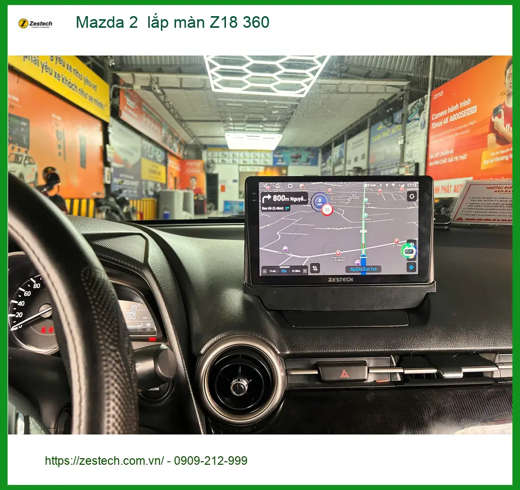 Anh Minh lắp màn Z18 360 cho Mazda 2 tại Hóc Môn để lái xe an toàn hơn ảnh thực tế 3