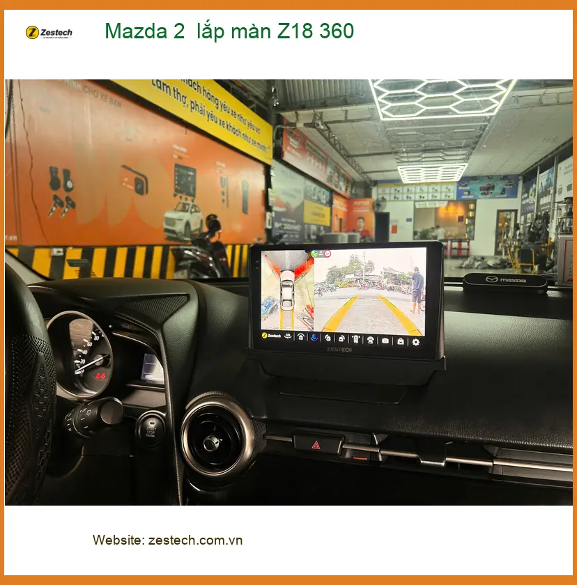 Anh Minh lắp màn Z18 360 cho Mazda 2 tại Hóc Môn để lái xe an toàn hơn ảnh thực tế 4