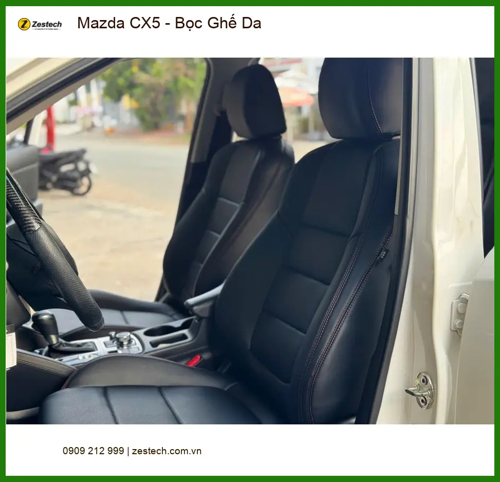 Anh Lâm bọc ghế da cho Mazda CX5 tại Quận 12 để nội thất thêm sang trọng ảnh thực tế 2