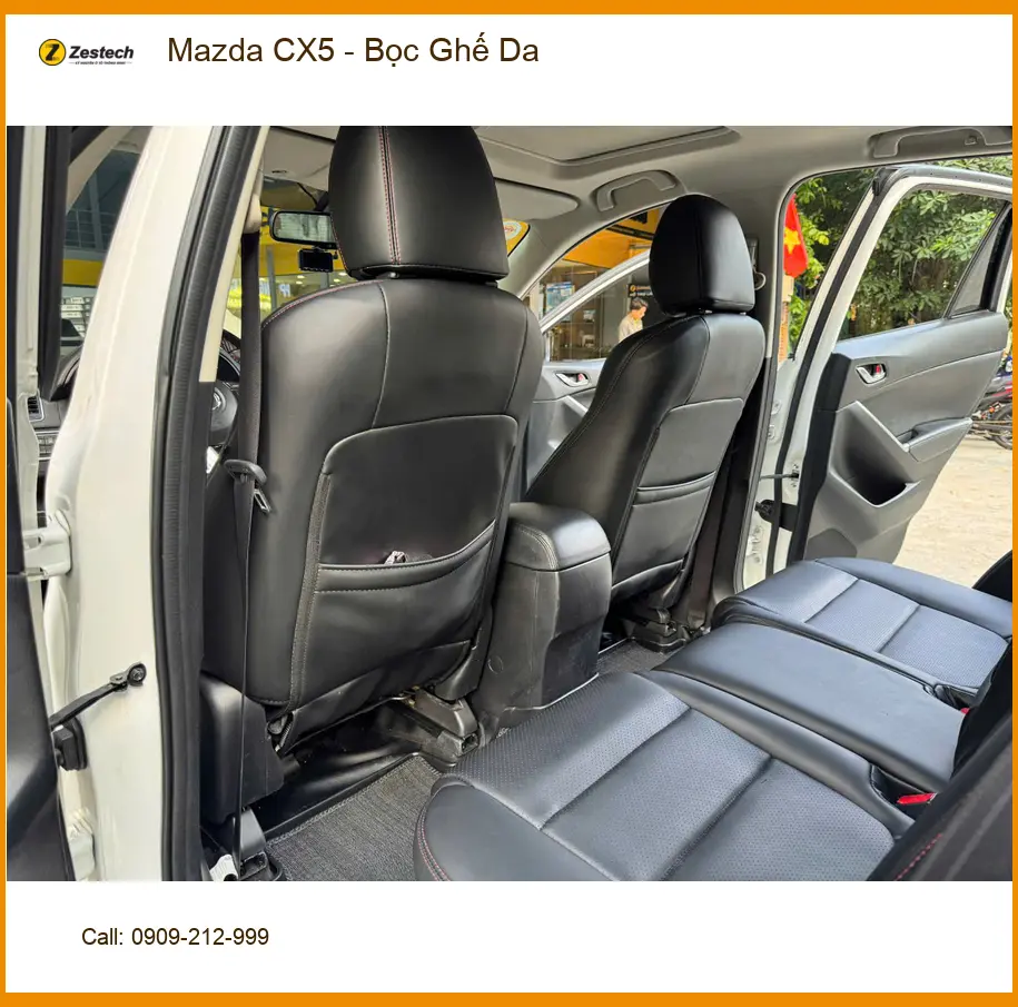 Anh Lâm bọc ghế da cho Mazda CX5 tại Quận 12 để nội thất thêm sang trọng ảnh thực tế 3