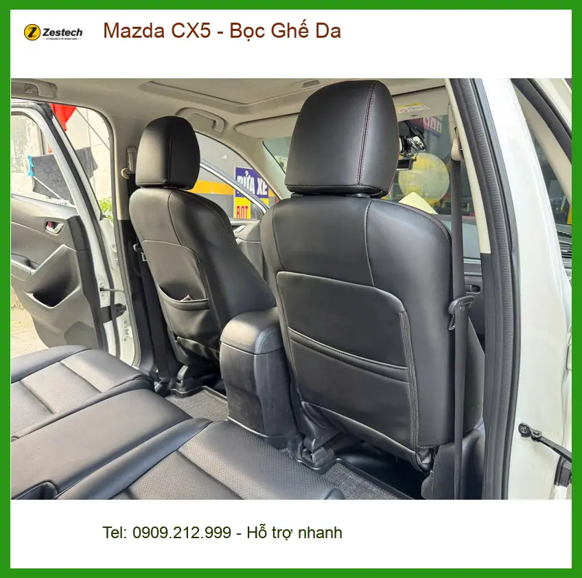 Anh Lâm bọc ghế da cho Mazda CX5 tại Quận 12 để nội thất thêm sang trọng ảnh thực tế 4
