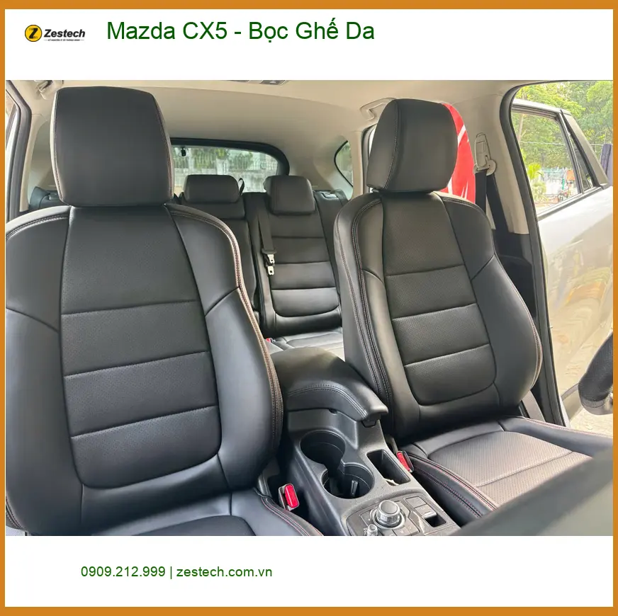 Anh Lâm bọc ghế da cho Mazda CX5 tại Quận 12 để nội thất thêm sang trọng ảnh thực tế 5
