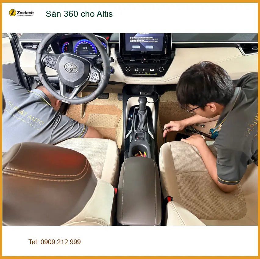 Chú Kiệt lắp camera 360 cho Toyota Altis tại Quận 12 để lái xe an toàn hơn