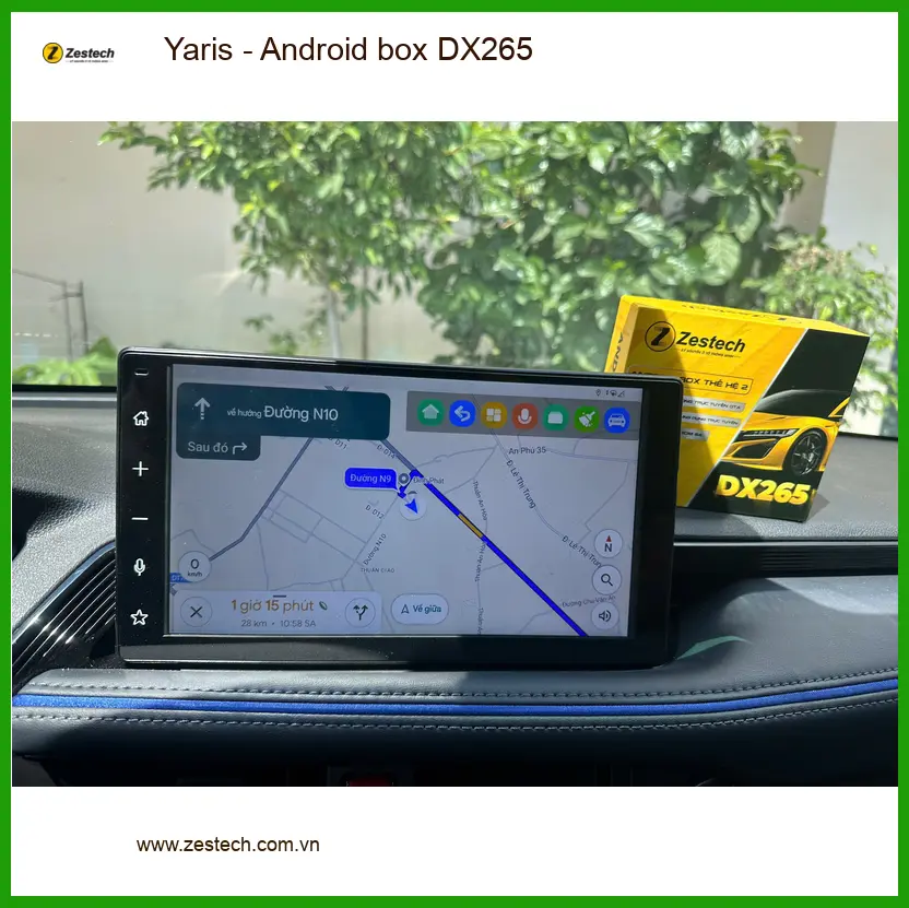 Chị Thanh lắp Android box DX265 cho Yaris tại Quận 9 để giải trí khi chờ con tan học