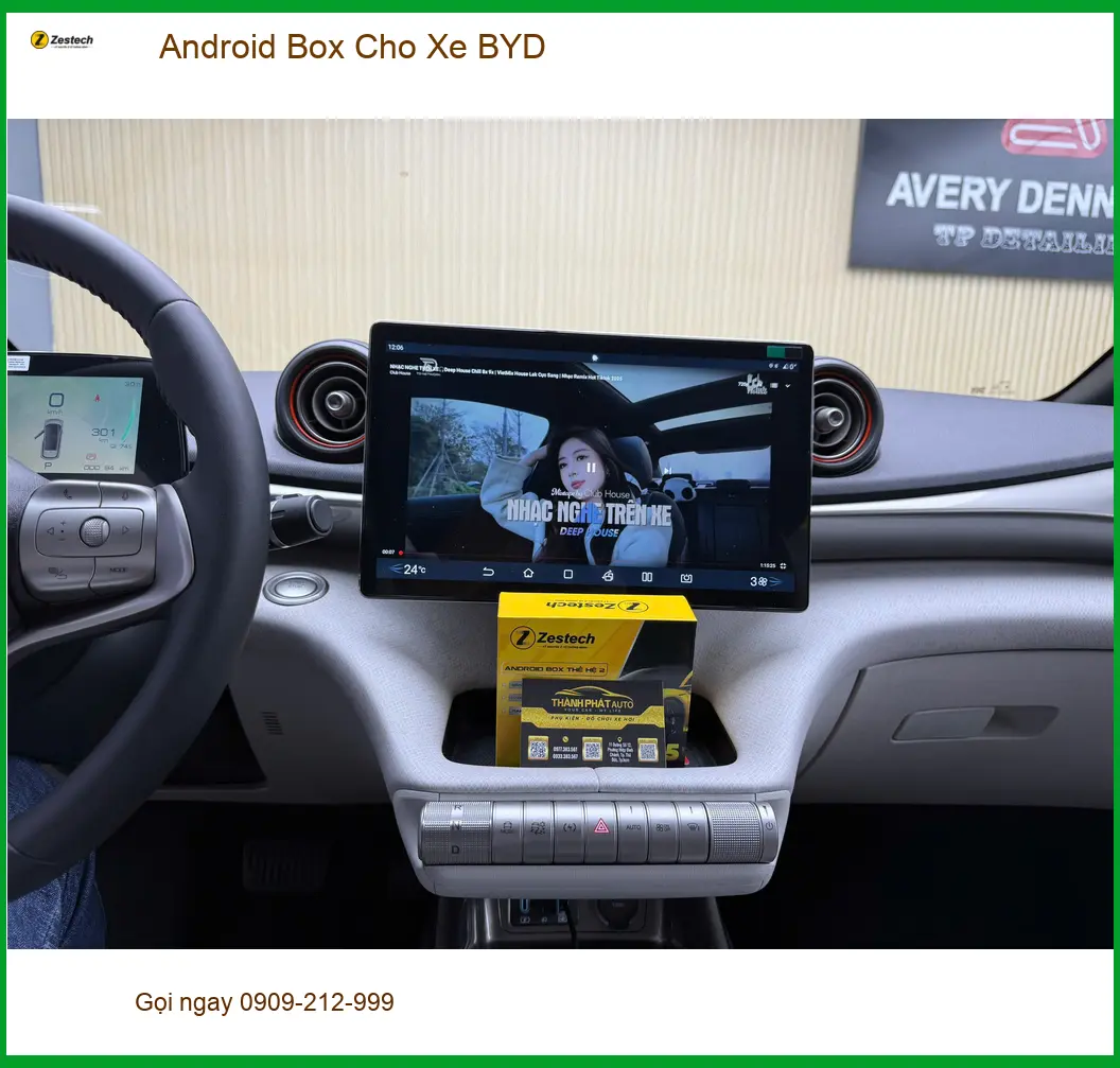 Chú Minh lắp Android Box cho BYD Dolphin tại Thủ Đức để giải trí tiện lợi