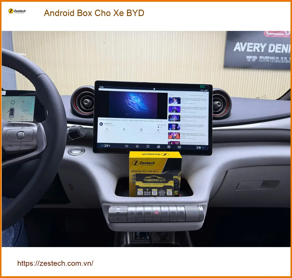 Chú Minh lắp Android Box cho BYD Dolphin tại Thủ Đức để giải trí tiện lợi ảnh thực tế 2