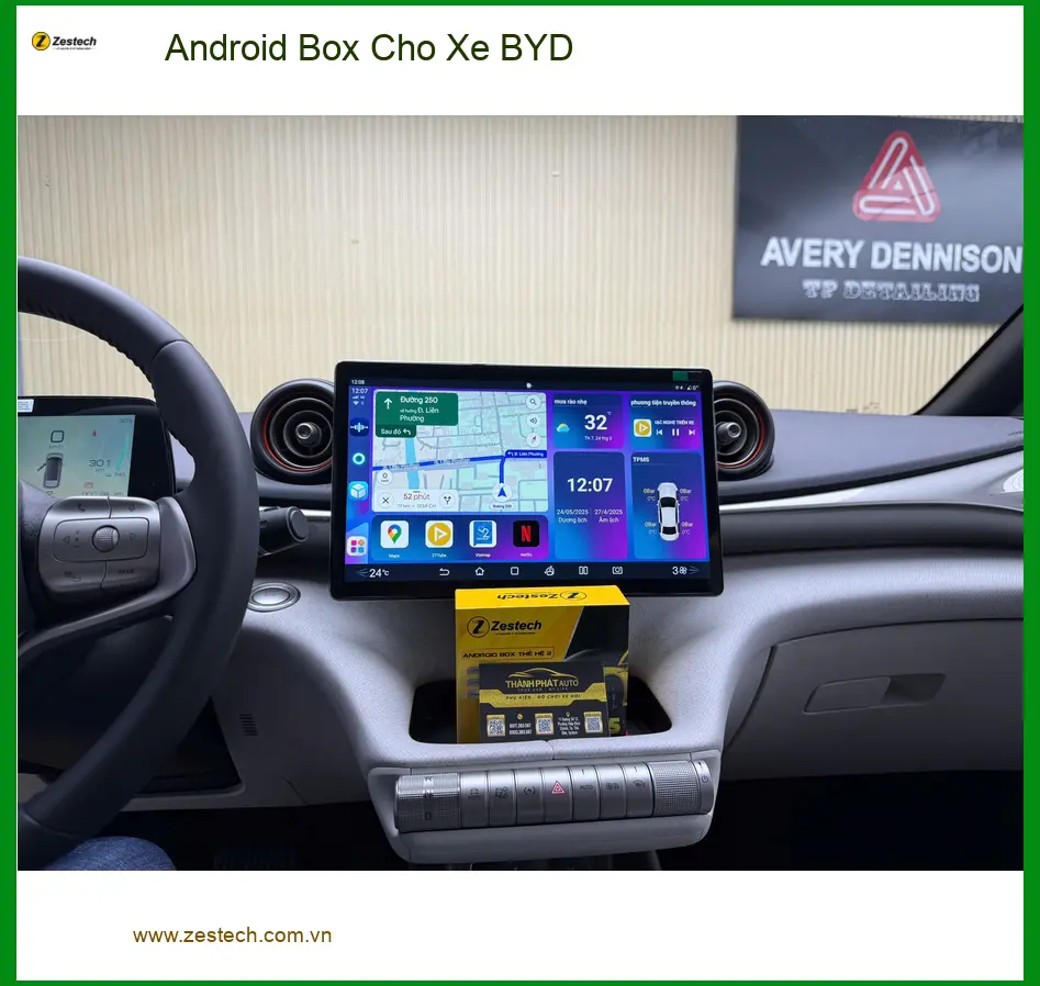 Chú Minh lắp Android Box cho BYD Dolphin tại Thủ Đức để giải trí tiện lợi ảnh thực tế 3