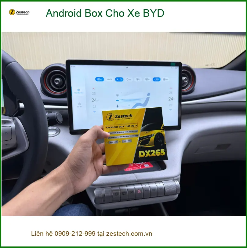 Anh Nhật lắp Android Box cho xe BYD tại Quận 2 để giải trí trên đường công tác ảnh thực tế 5