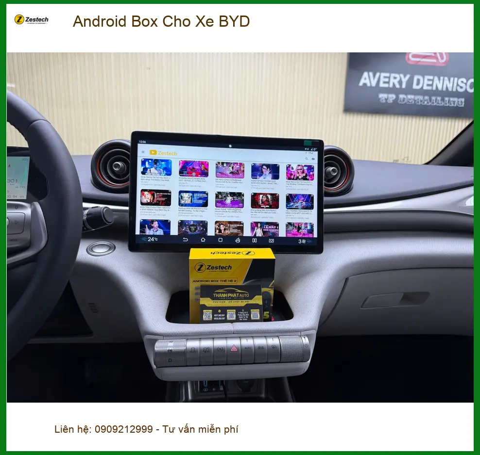 Chị Mai lắp Android Box cho BYD Atto 3 tại Tân Phú để giải trí và dẫn đường