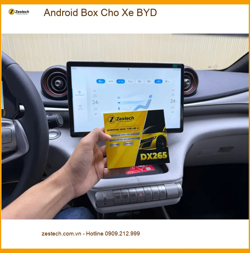 Chị Mai lắp Android Box cho BYD Atto 3 tại Tân Phú để giải trí và dẫn đường ảnh thực tế 3