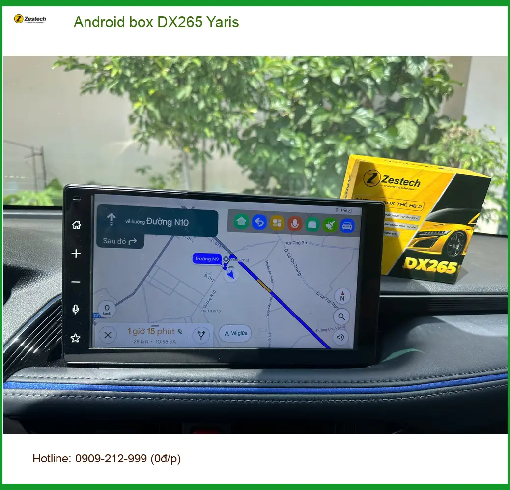 Chị Thảo lắp Android Box DX265 cho Toyota Yaris tại Hóc Môn xem dẫn đường