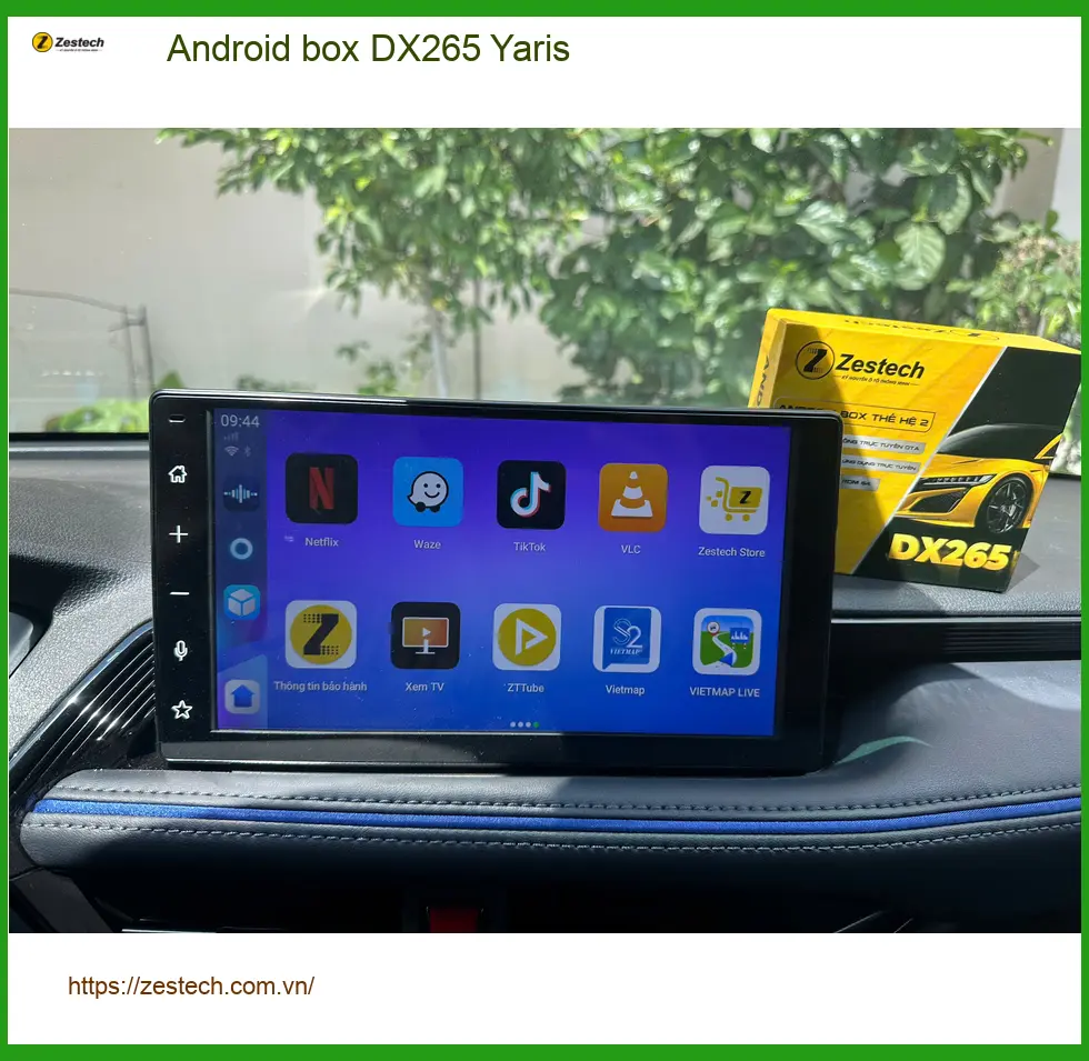 Chị Thảo lắp Android Box DX265 cho Toyota Yaris tại Hóc Môn xem dẫn đường ảnh thực tế 2