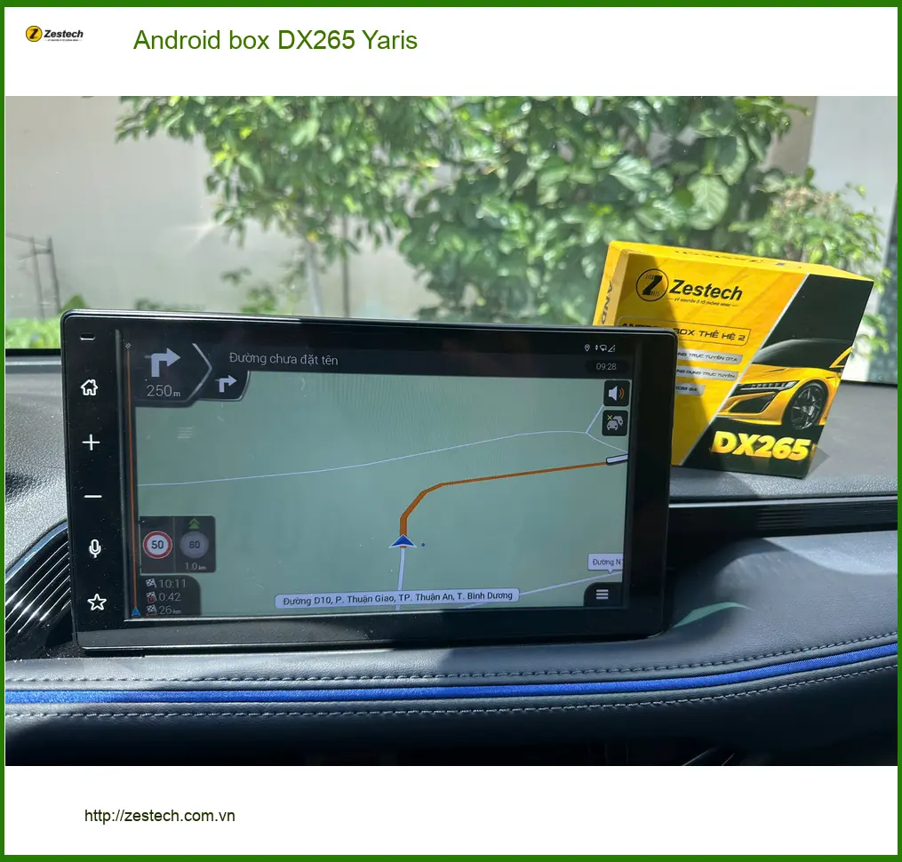 Chị Thảo lắp Android Box DX265 cho Toyota Yaris tại Hóc Môn xem dẫn đường ảnh thực tế 5