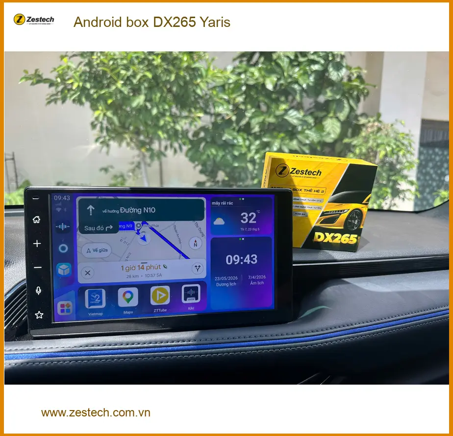 Anh Duy lắp Android box DX265 cho Toyota Yaris tại Cần Giờ ảnh thực tế 2