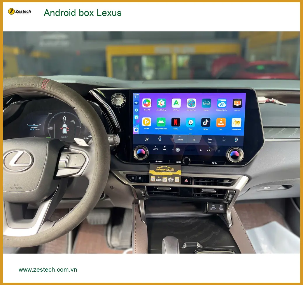 Chú Minh lắp Android Box cho Lexus GX460 tại Quận 8 để có thêm ứng dụng giải trí ảnh thực tế 3