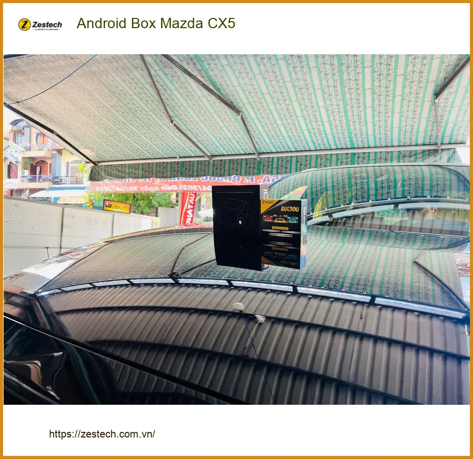 Chị Thảo lắp Android Box Mazda CX5 tại Nhà Bè để tiện xem phim cho con nhỏ ảnh thực tế 3