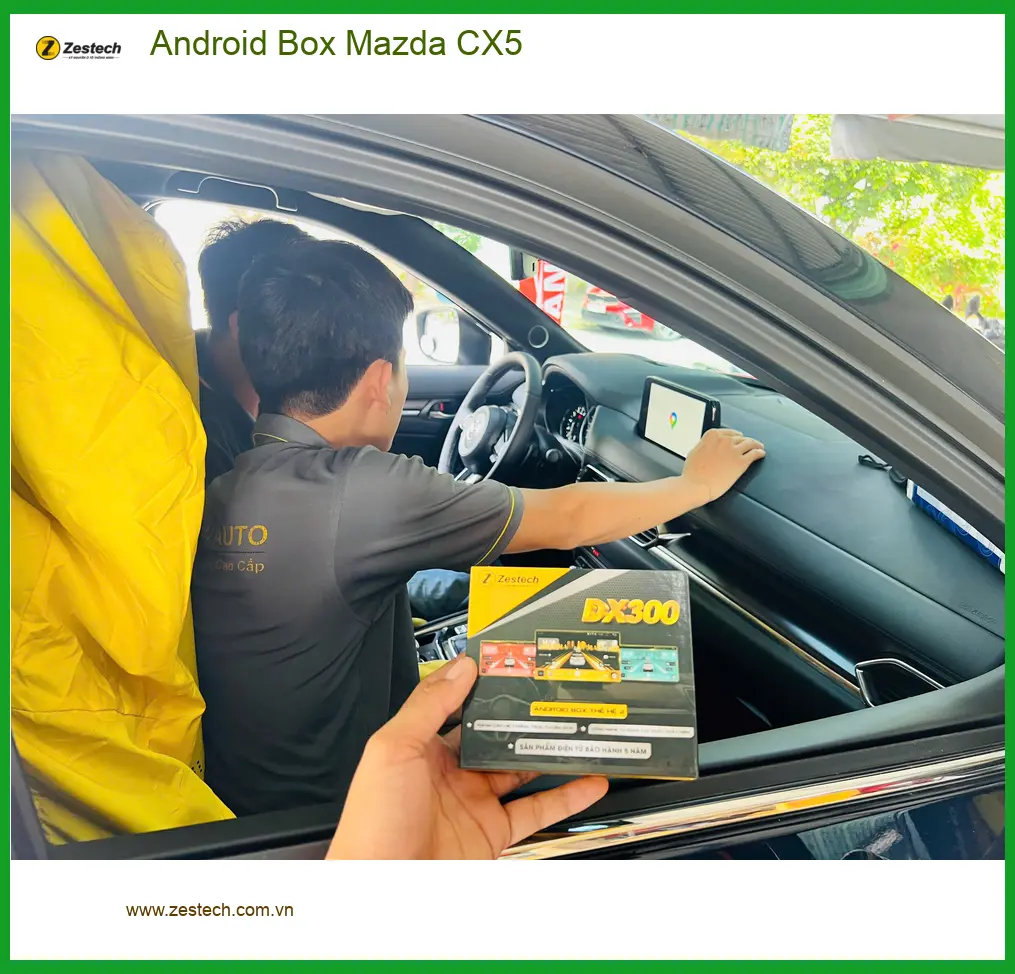 Chị Thảo lắp Android Box Mazda CX5 tại Nhà Bè để tiện xem phim cho con nhỏ ảnh thực tế 4