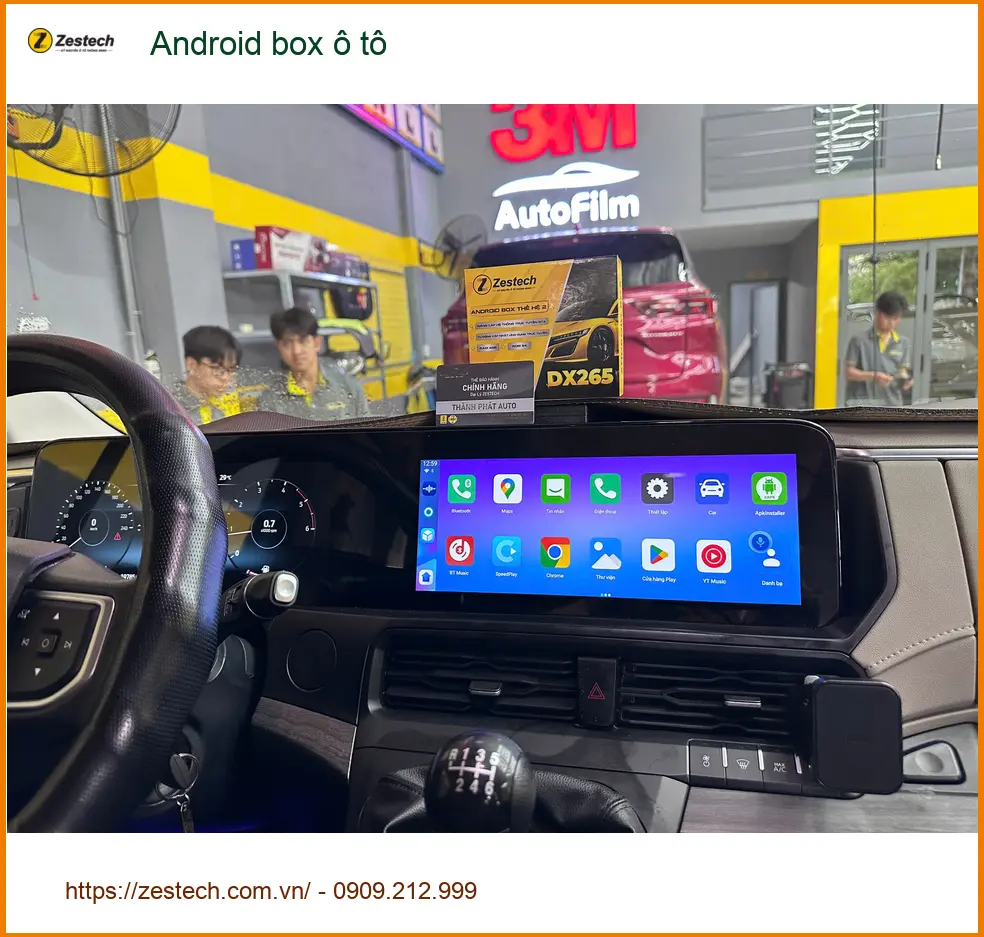 Anh Minh lắp Android box ô tô Hyundai Elantra tại Quận 2 để giải trí trên xe