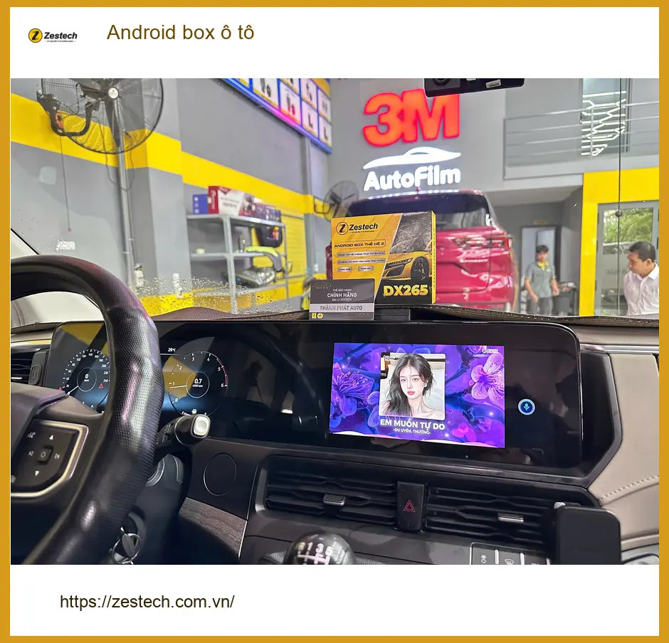 Chị Bảo Trâm lắp Android box ô tô Kia K3 tại Nhà Bè để có giải trí đa nhiệm ảnh thực tế 2