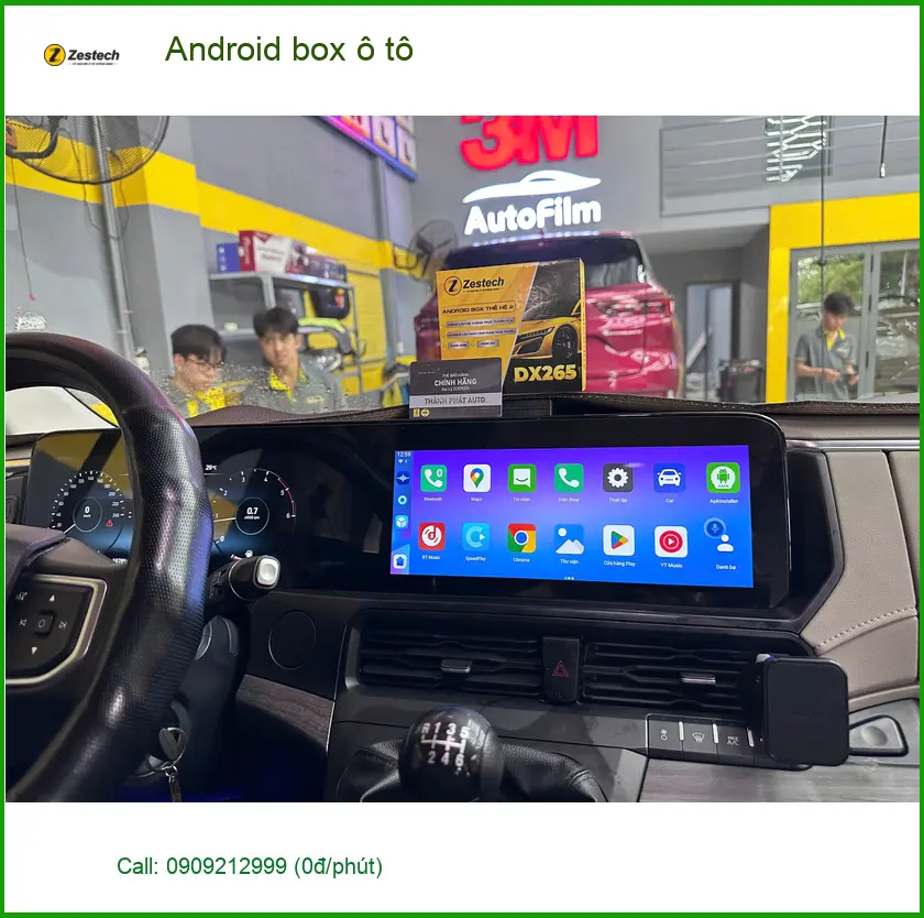 Chị Bảo Trâm lắp Android box ô tô Kia K3 tại Nhà Bè để có giải trí đa nhiệm ảnh thực tế 4