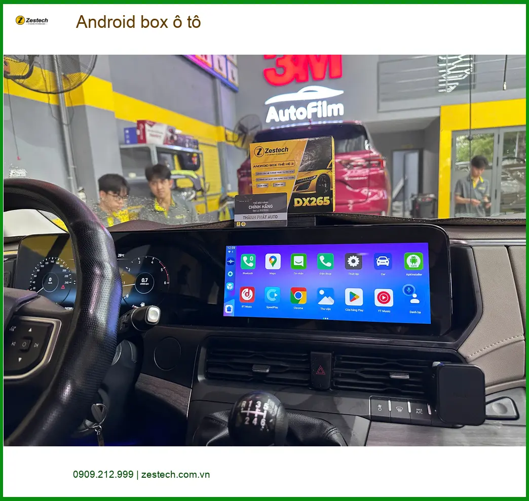 Anh Khang lắp Android box ô tô cho Honda CRV tại Bình Chánh để xem YouTube, bản đồ ảnh thực tế 2