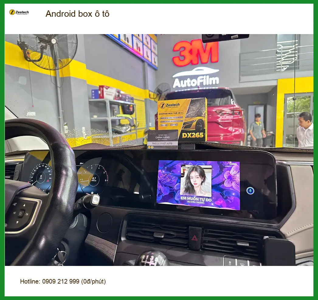 Anh Khang lắp Android box ô tô cho Honda CRV tại Bình Chánh để xem YouTube, bản đồ ảnh thực tế 3