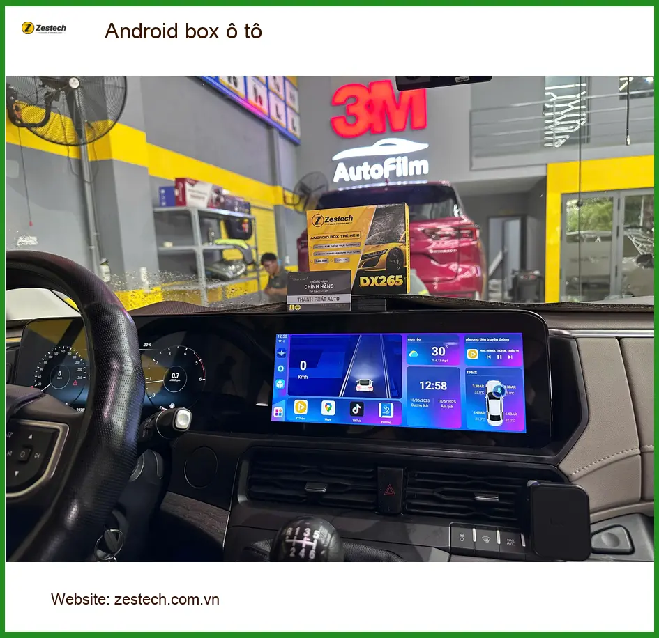 Anh Khang lắp Android box ô tô cho Honda CRV tại Bình Chánh để xem YouTube, bản đồ ảnh thực tế 4