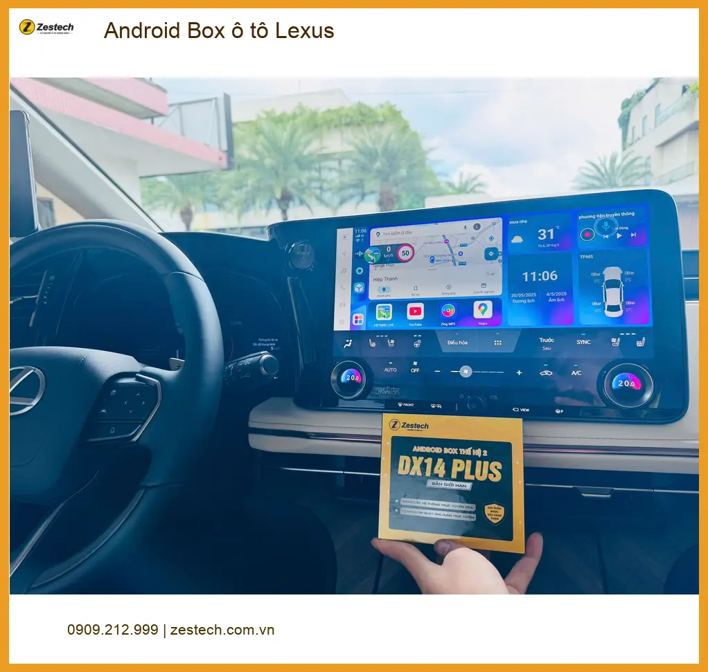 Anh Lợi gắn Android Box ô tô Lexus tại Quận 10 để có đủ tiện ích ảnh thực tế 3