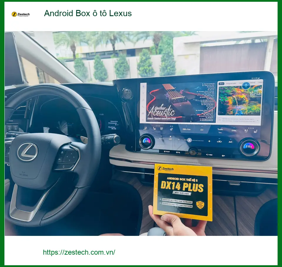 Anh Duy lắp Android Box ô tô Lexus Quận 9 để giải trí khi chờ con ảnh thực tế 3